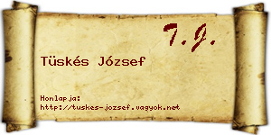 Tüskés József névjegykártya