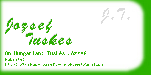 jozsef tuskes business card
