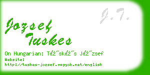 jozsef tuskes business card